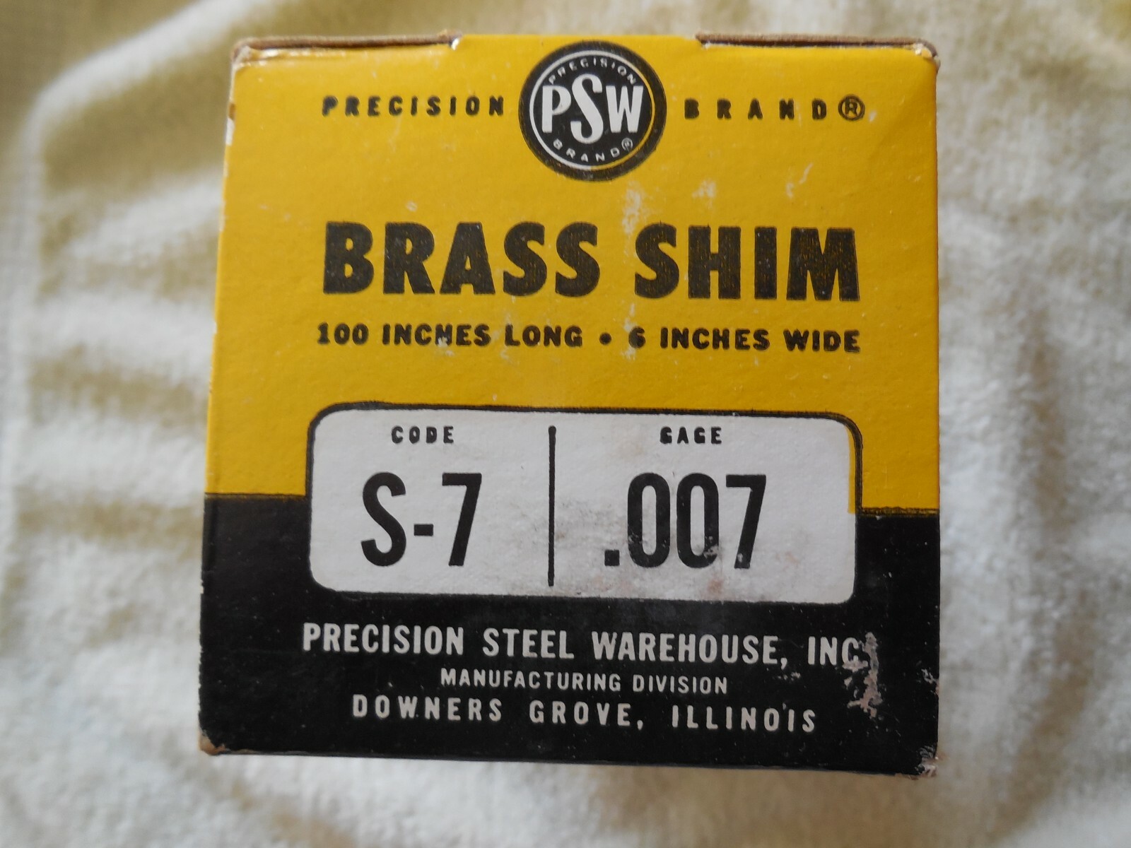 7 pcs Of Unpolished Brass Shim 008, 007, 006. 005, 004, 003, 001 Thick. 6”x 1.5”
