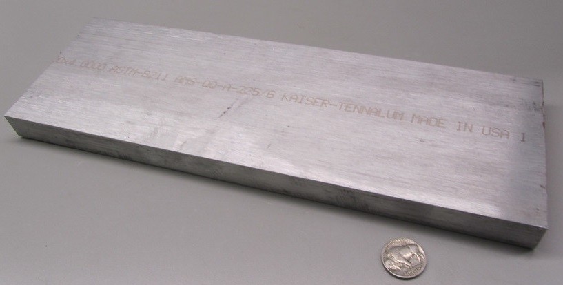 2024 T351 Aluminum Bar, 3/4″ (.750″) Thick x 4.0″ Wide x 12″ Length