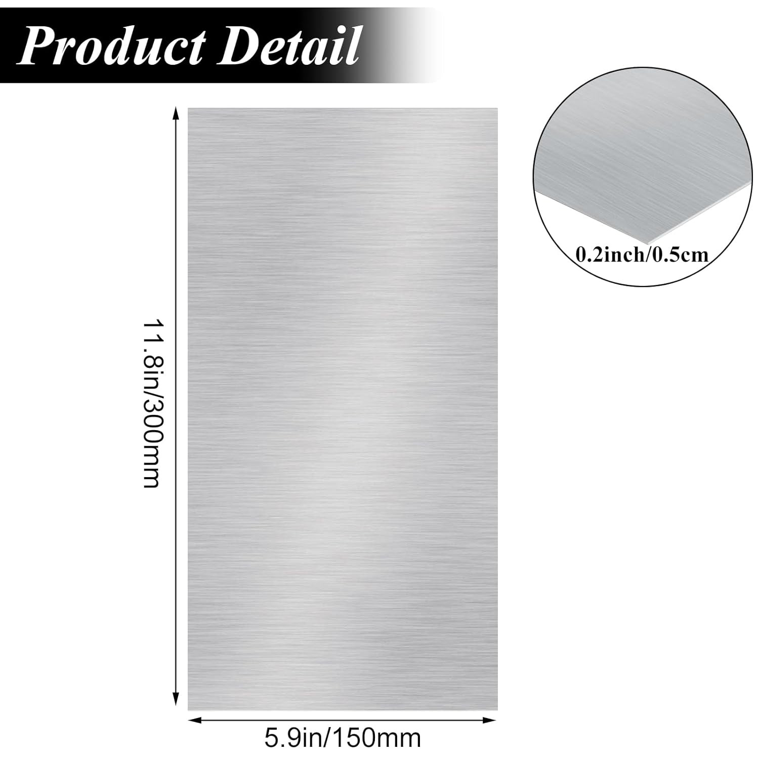 2 Pack 12 X 6 3/16″ Thickness Aluminum Sheet Metal 6061 T6 Flat Plain Plate