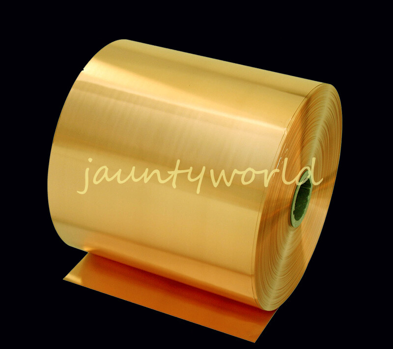 1x Brass Metal Thin Sheet Foil 0.1 x 200 x 1000 mm