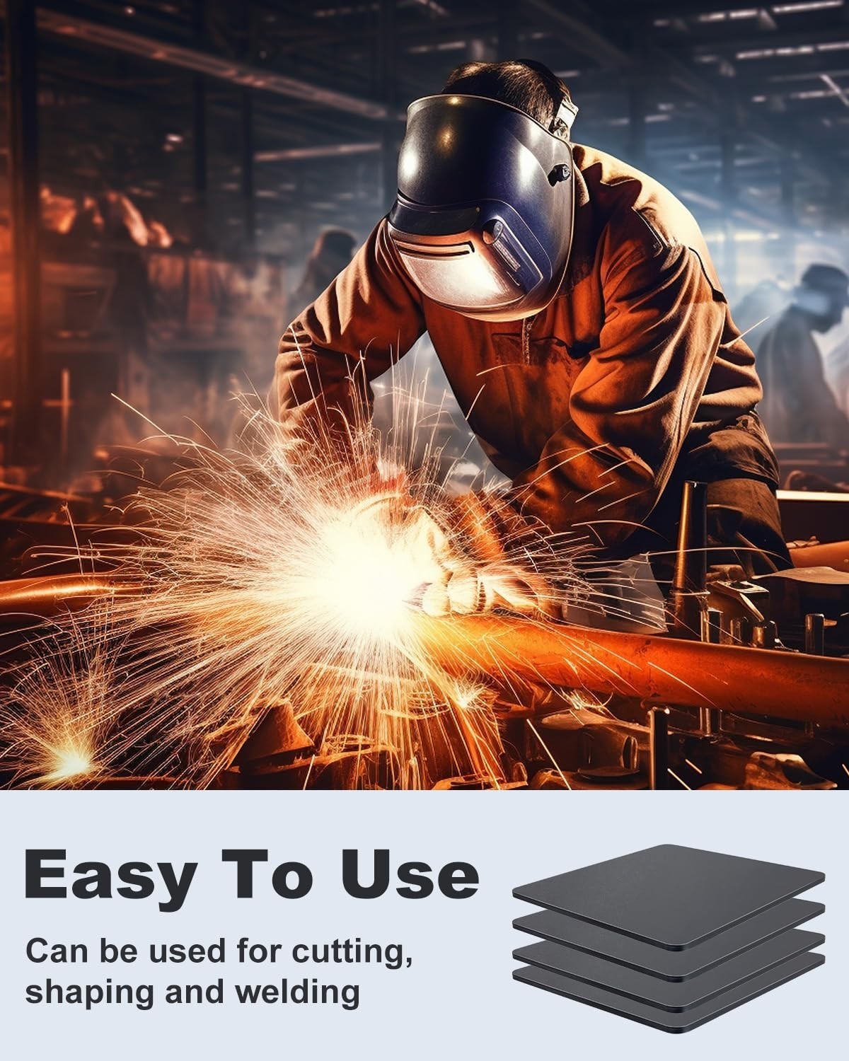 Hot Rolled Steel Plate 1/4” x 13” x 17” – A36 Weldable Metal Base Plate for S