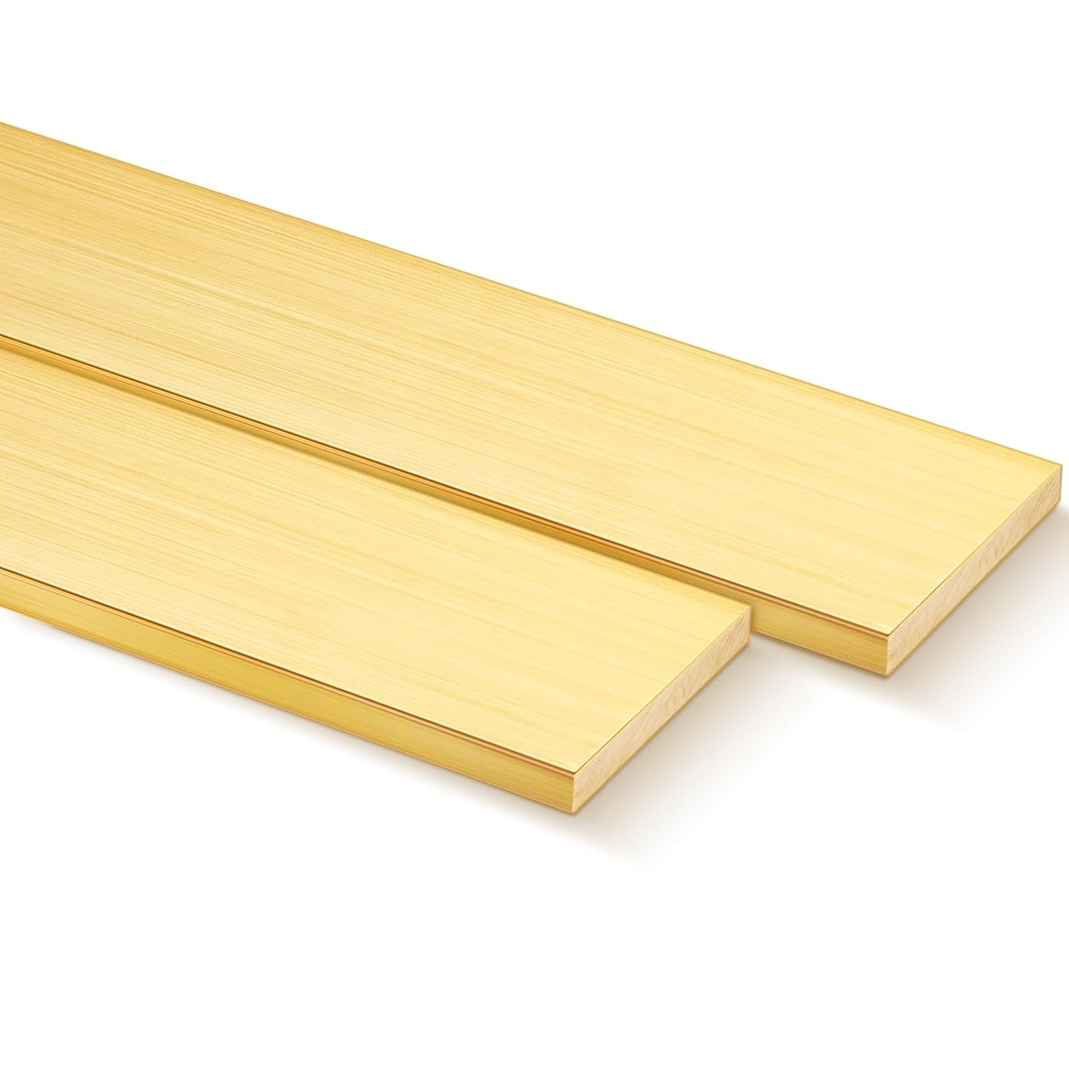 Hicarer 2 Pieces 1/4″ x 2″ C360 Brass Flat Bar Blank, 12″ Long Rectangular Sheet
