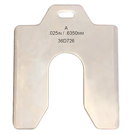 Zoro Select 36D726 Slotted Shim 2 X 2″ X 0.025″, Pk20, 36D726