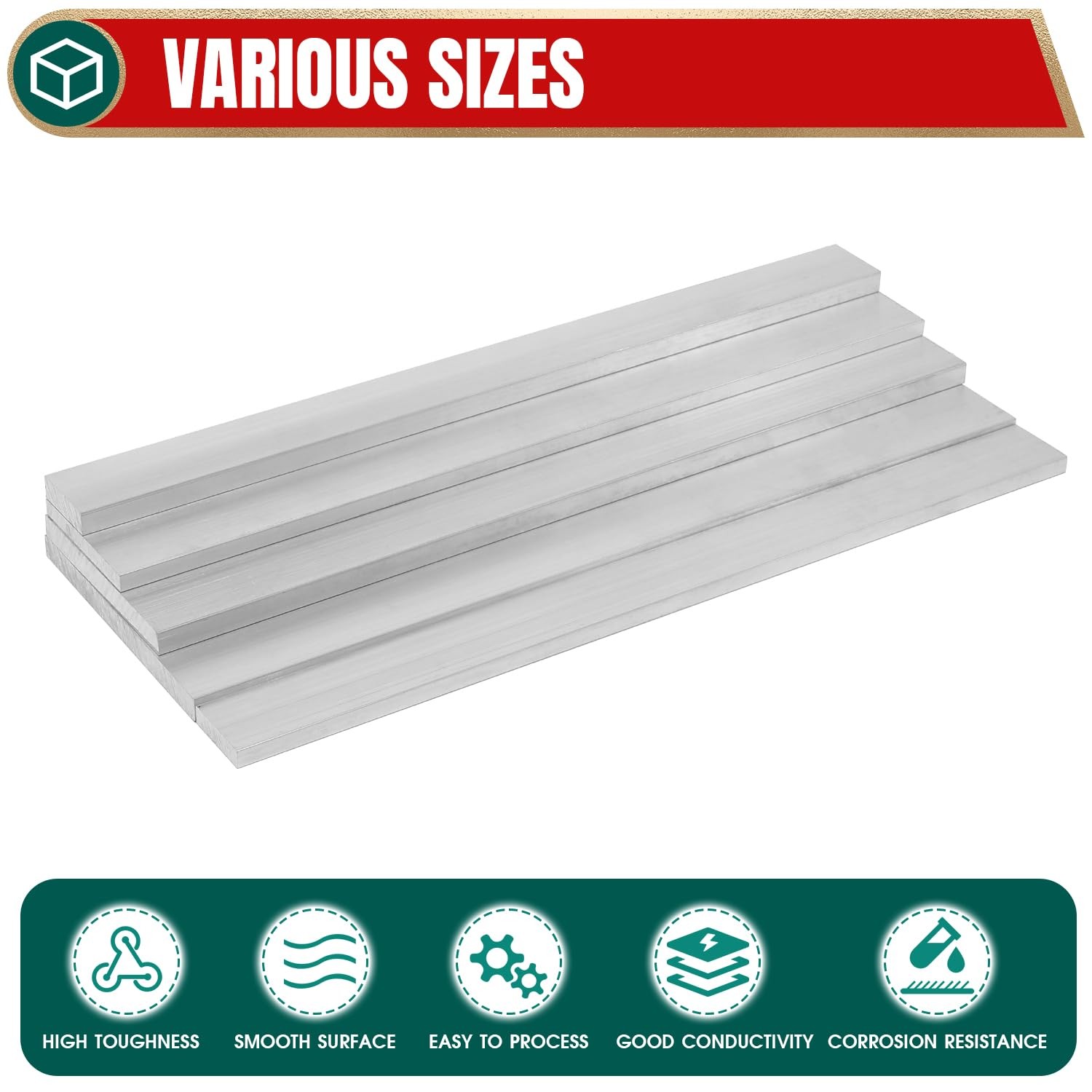YTKavq 3/16″x3″x12″ Aluminum Flat Bar 6061 T6511