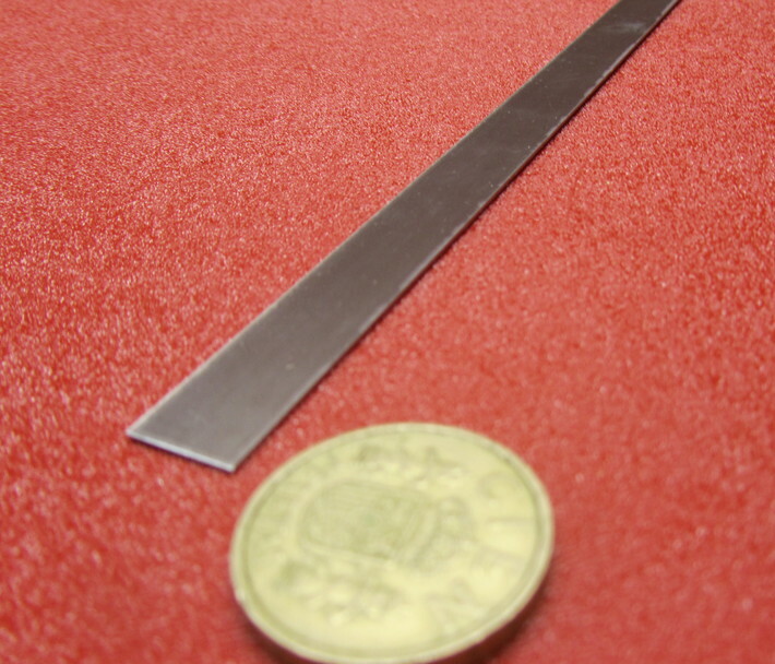 301 Stainless Steel Sheet Shim, .008″ (+/-.0004″) x 3/4″ x 5 Foot Length