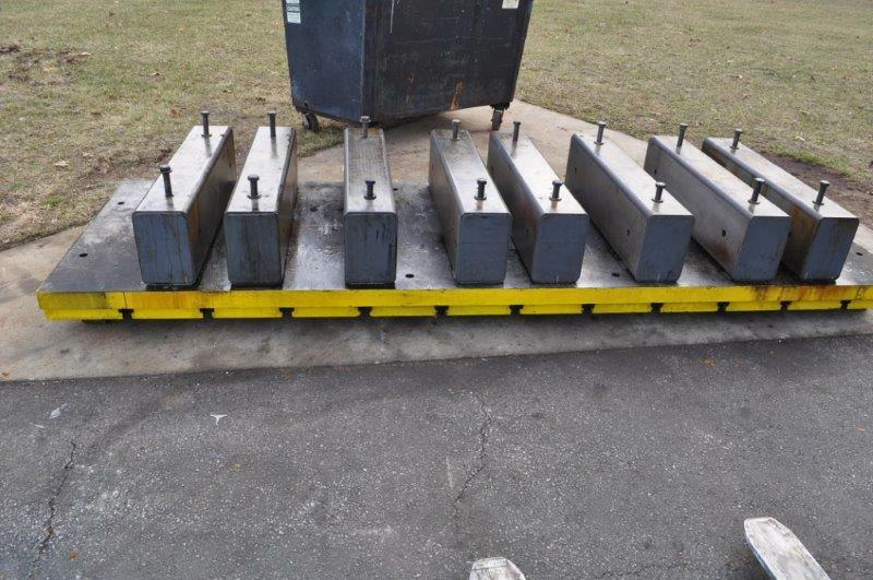 144″ x 43″ x 5 1/2″ THICK T SLOTTED BOLSTER PLATE 1″ T SLOTS ON 12″ CENTERS