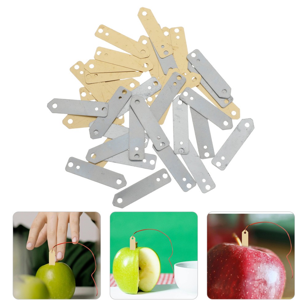 40 Pcs Fruit Battery Components Student Science Kit Copper Electrode Strip