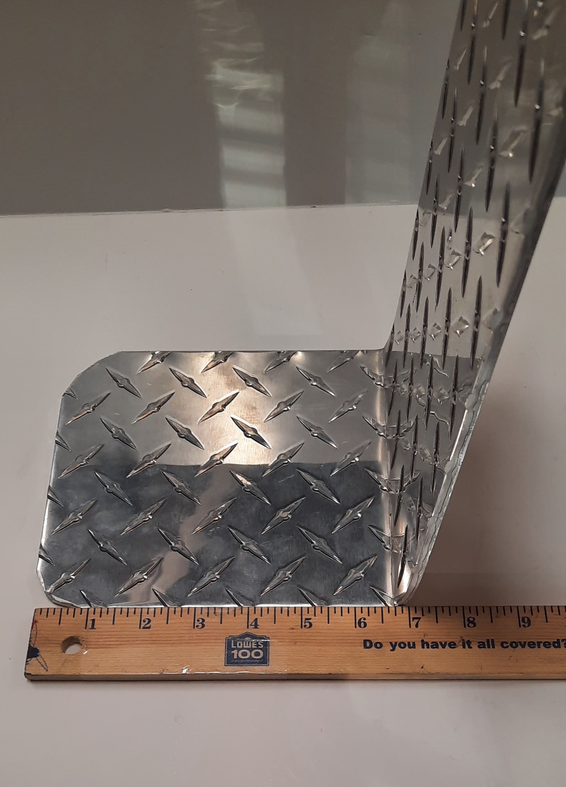 Aluminum 1/4″ Thick Diamond Plate Sheet Metal Bracket, Pre-Owned