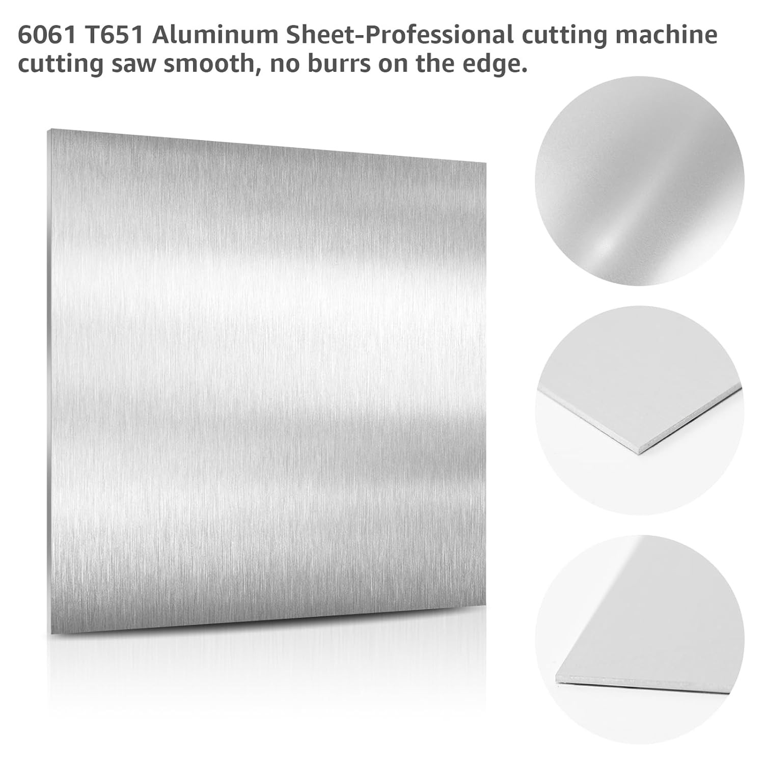 6061 T651 Aluminum Sheet Metal 6″ X 12″ X 1/8″ (0.125″) Rectangle Metal Plate Co