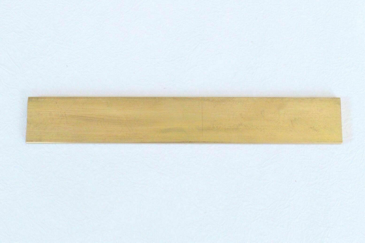 Brass flat bar 11″ long 1/8″ x 1.5″ c360 solid .125″ plate mill stock diy knife