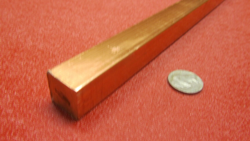 182 Copper Square Bar 3/4″ Thick x 3/4″ Wide x 6 Foot Length