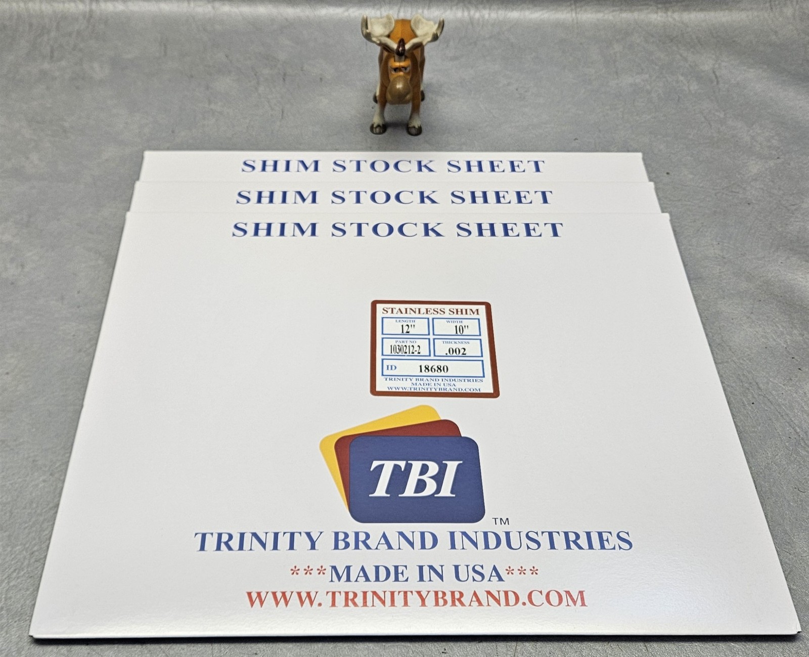 TBI 1030212-2 Full Hard Stainless Steel Shim Flat Sheet 10×12″ 302/304 Lot of 3
