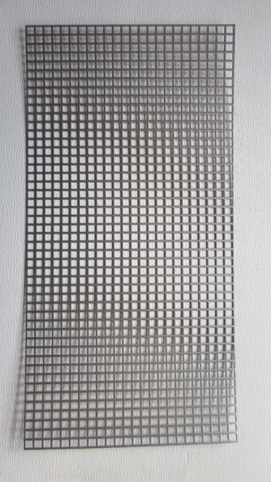 3/8″ SQUARE—- 16 GA. STAINLESS PERFORATED METAL —5-1/2″ x 23-3/4″