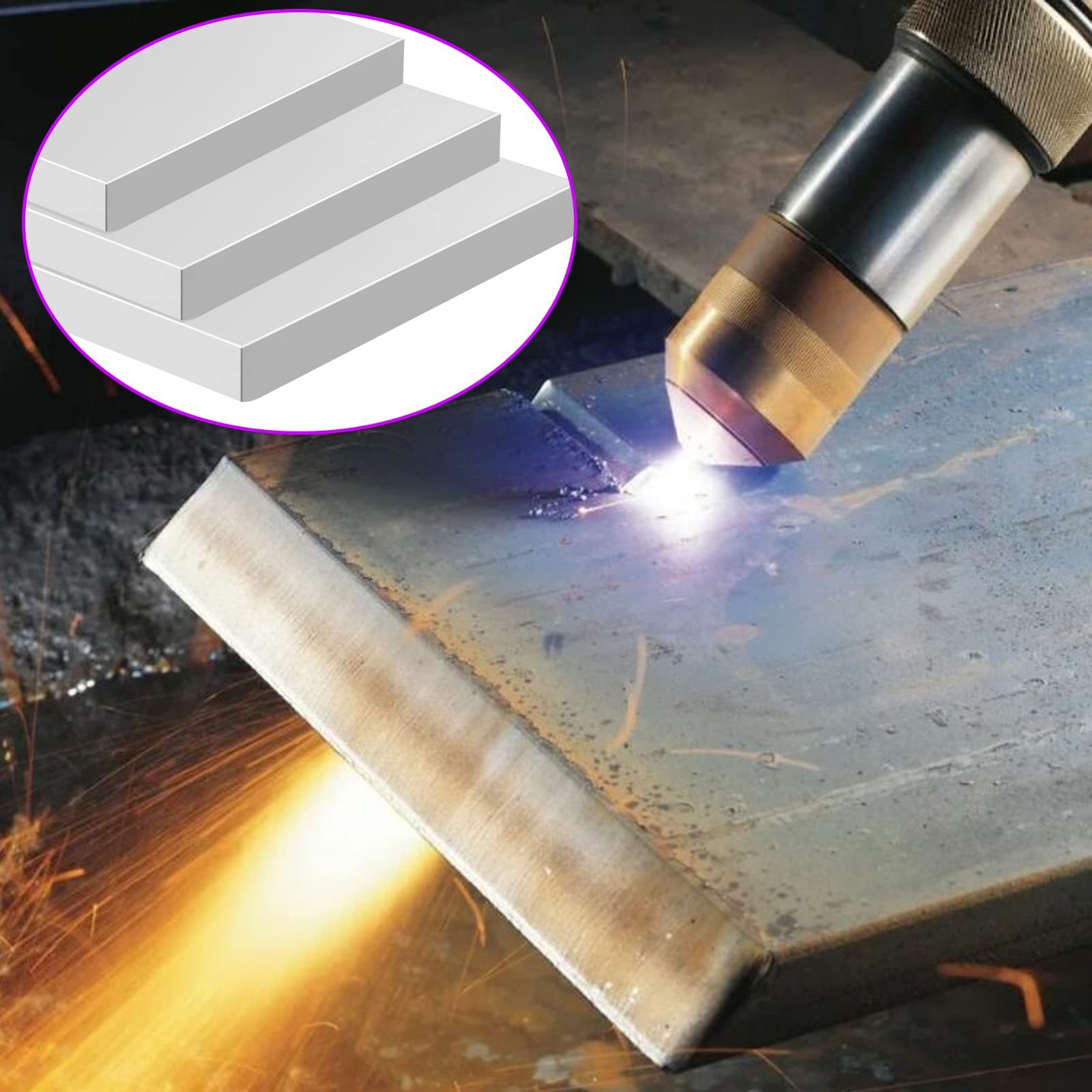 6 Pcs Square 6061 Aluminum Flat Bar Stock Plate Silver 1/4 x 2 x 12 Inch