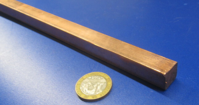 182 Copper Square Bar 1/2″ Thick x 1/2″ Wide x 6 Foot Length