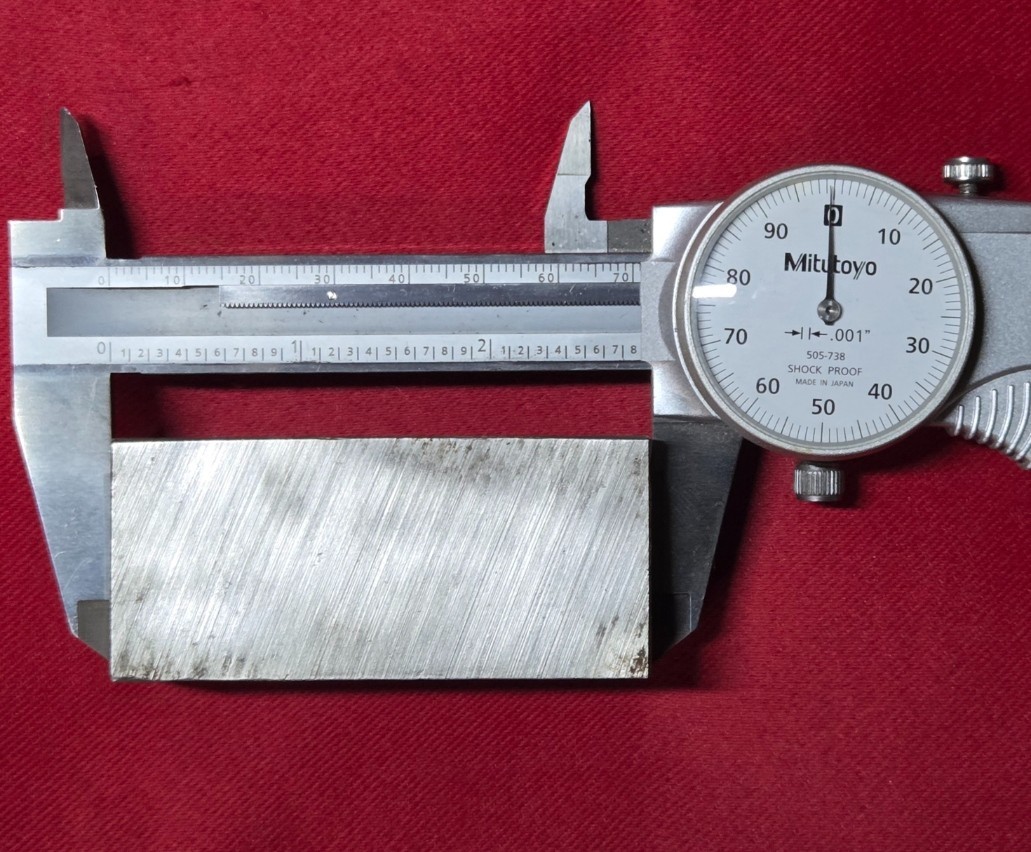 D2 Tool Steel Block Billet 2.80″ L x 1.284″ W x 1.034″ Thick, 1 Lb 0.15 Oz.