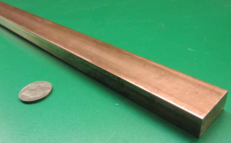 182 Copper Bar 1/2″ Thick x 1.0″ Wide x 6 Foot Length