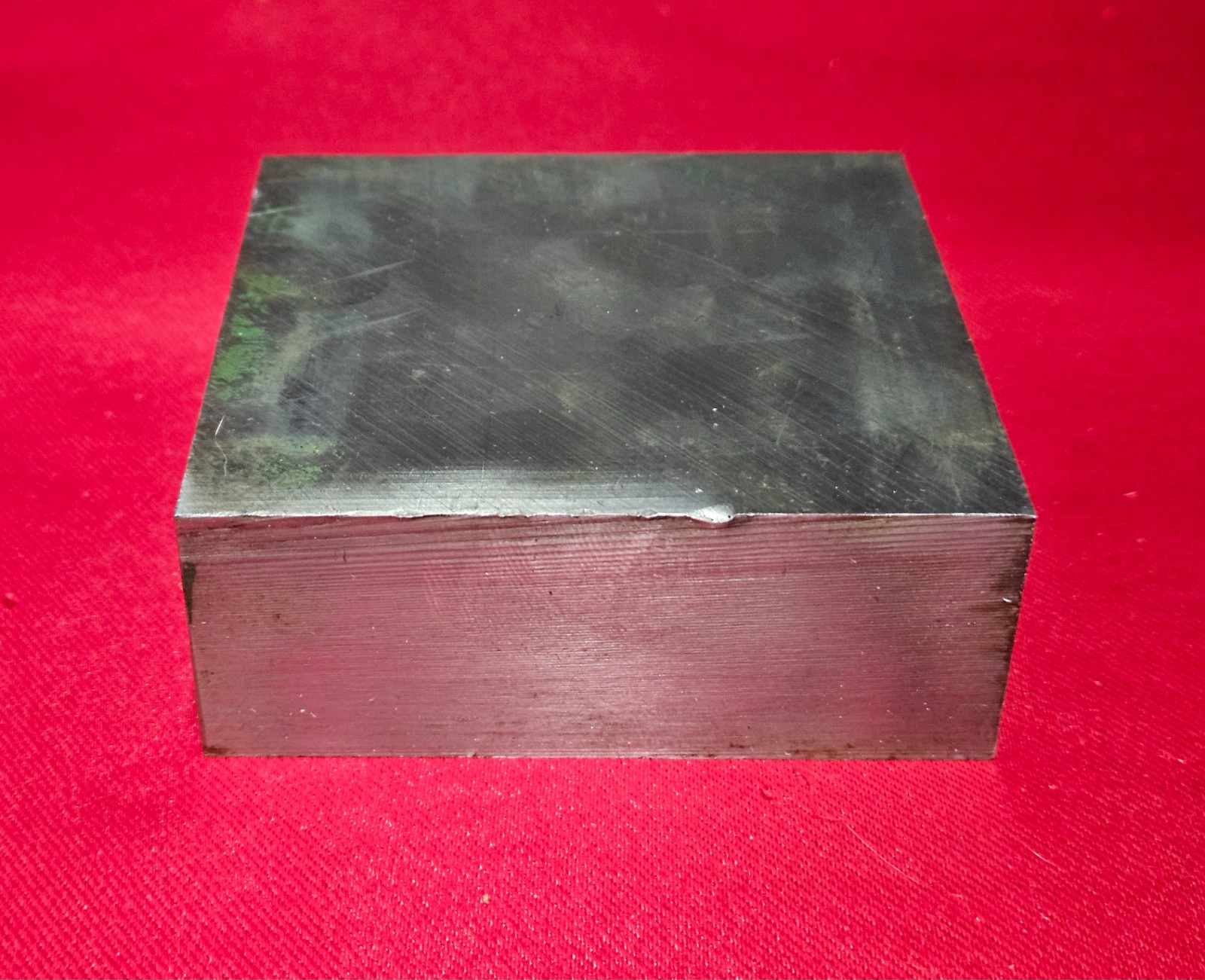 D2 Tool Steel Block Flat Stock 3.440″ L x 3.350″ W x 1.280″ Thick 3 Lb 15.8 Oz.