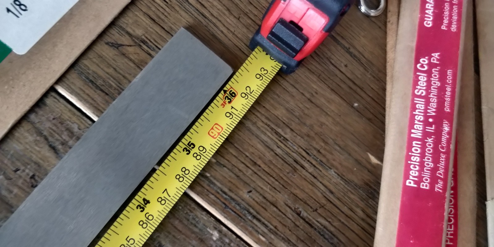 Precision Ground Flat Stock 36″ x 1/8″ x 1″ Precision Marshall PRESCO 0-1