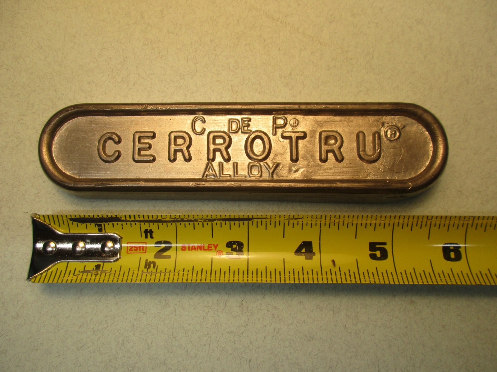 CerroTru 1 LB 5 oz Low Temp Big Metal Ingot Alloy Casting Machining Bi Sn