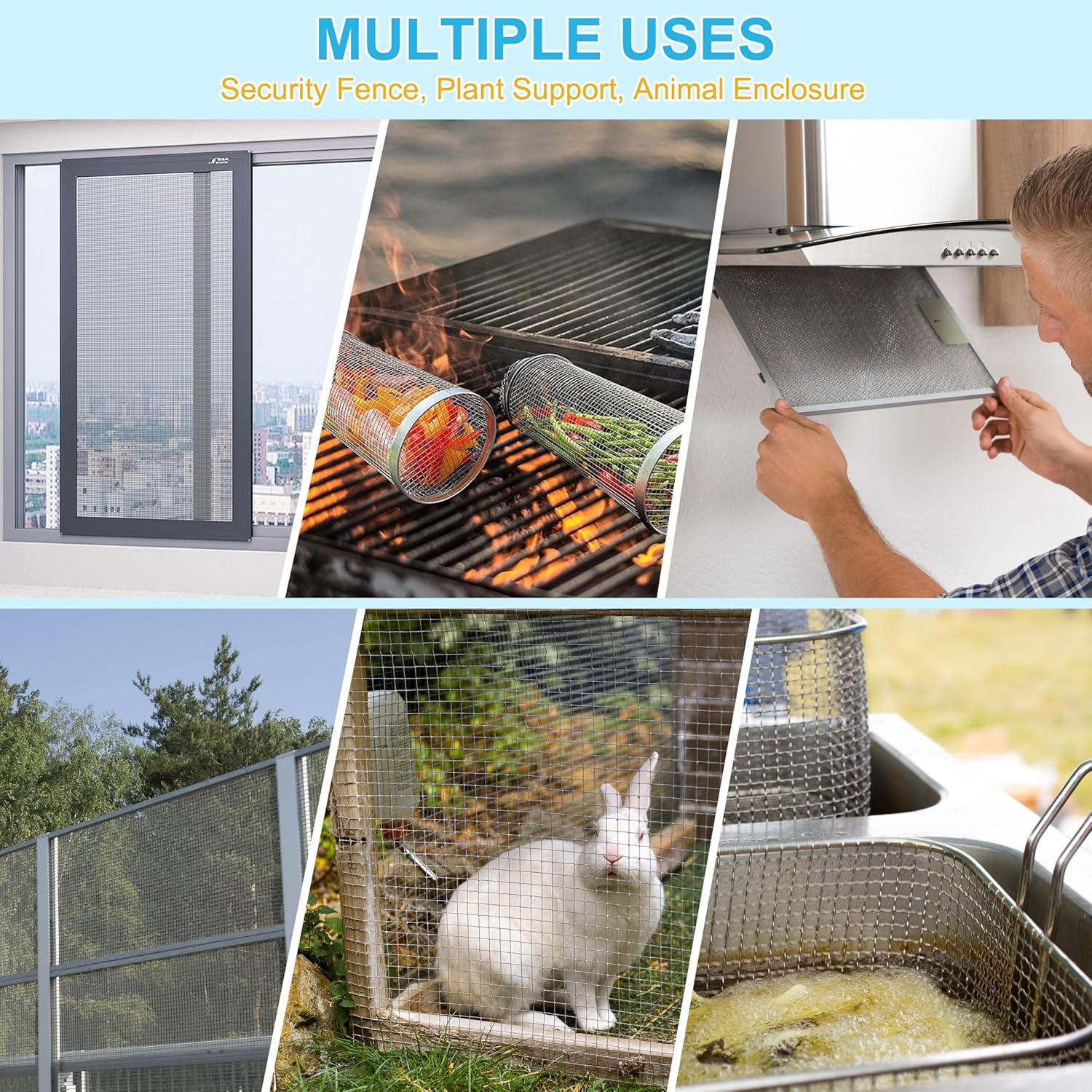 4 Pcs 13X9 (33Cmx23Cm) 20 Mesh 304 Stainless Steel Wire Mesh Sheet, Rustproof Me