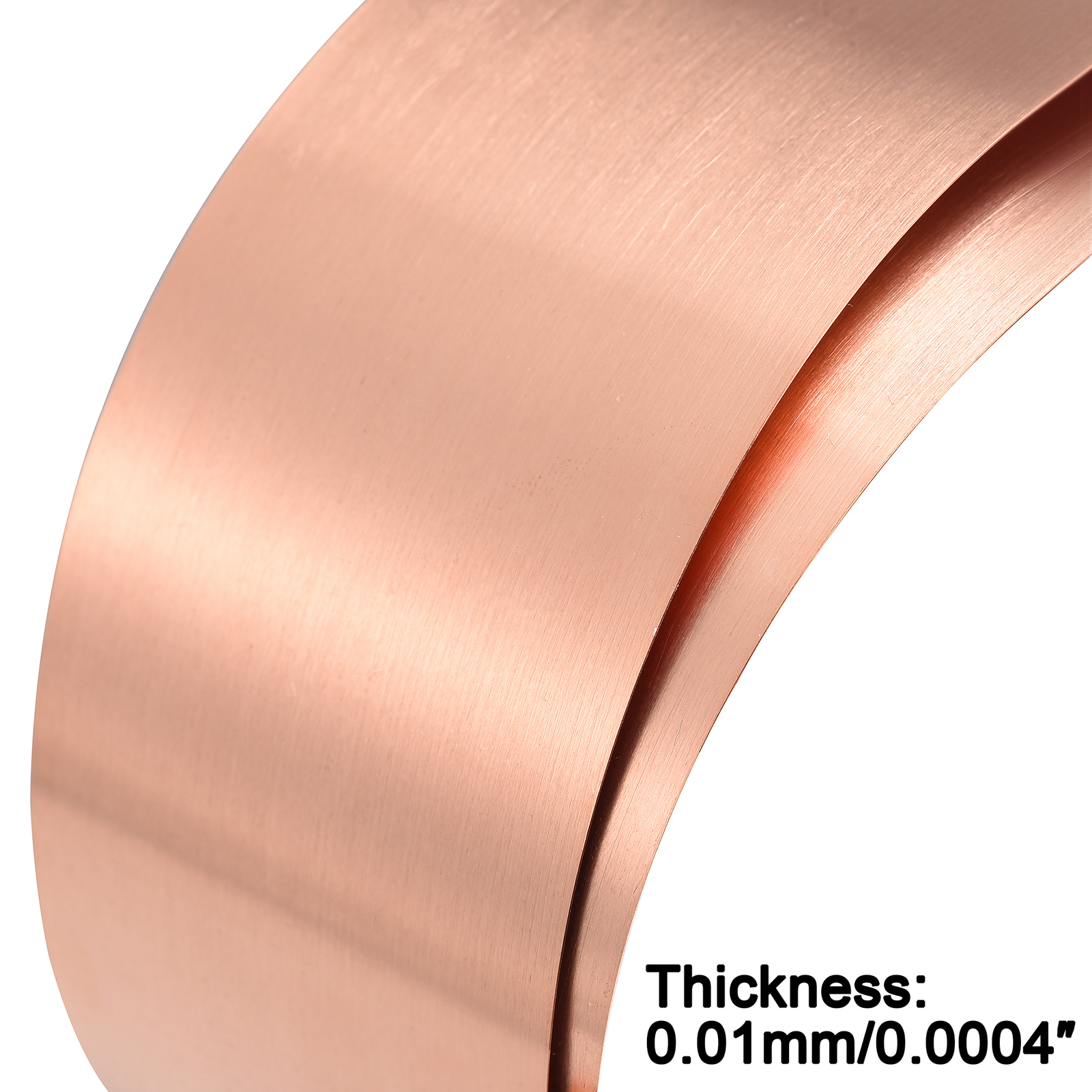 2pcs Copper Sheet Roll Metal Foil Plate 39.4“ x 3.9” x 0.0004“