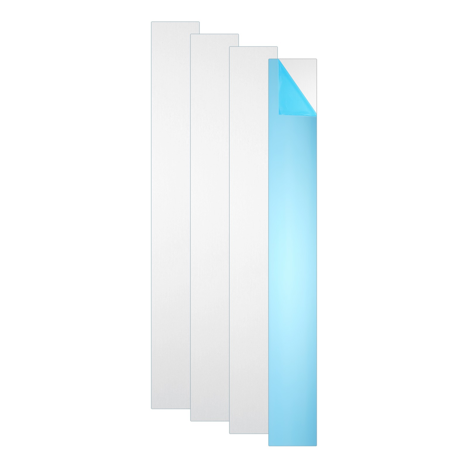 4Pcs 300x20x2.5mm 6061 T651 Aluminum Sheet Metal with Single Protective Film