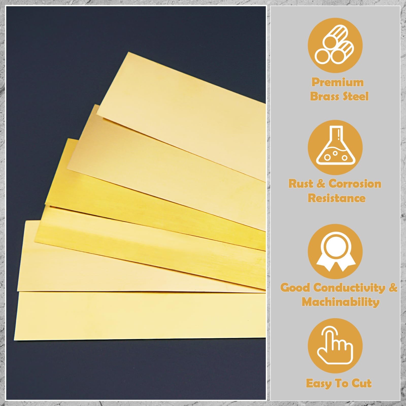 Brass Strip, Brass Shim Stock Assortment, 1″ Width x 6″ Length, 0.002″, 0.004…