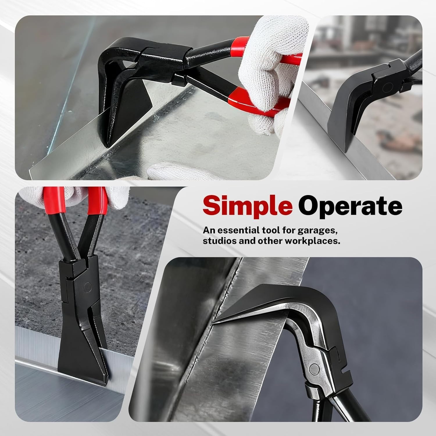 3-Piece Hand Seamer Set, Metal Bending Pliers