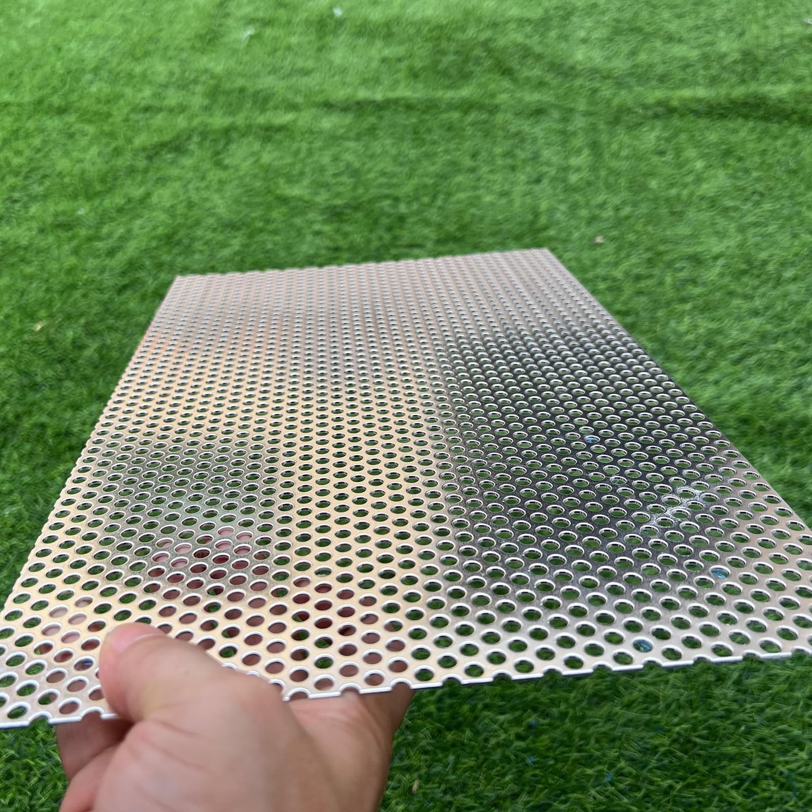 Aluminum Perforated Metal Sheet 16×10 Inch 16 Gauge Expanded Mesh 1/5 Inch