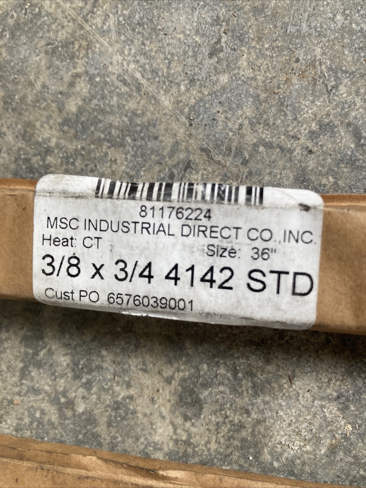 2 Pack – 3/8 X 3/4 X 36″ 4142 Heat Treated Flat Ground Stock / MSC Industrial