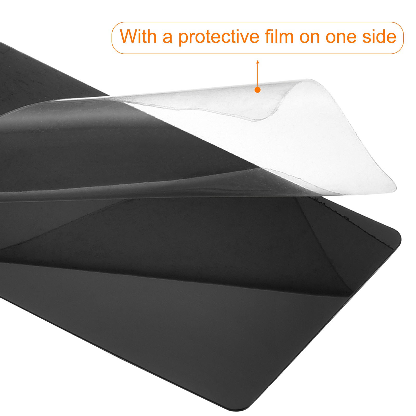 45x15x0.3mm Baking Painted Aluminum Blank Metal Card Black 30 Pcs