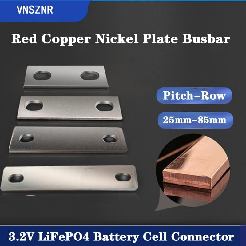 Bus Bars Connector Red Copper Nickel Plate Pitch Row 45Mm Lifepo4 Cell Lithium B