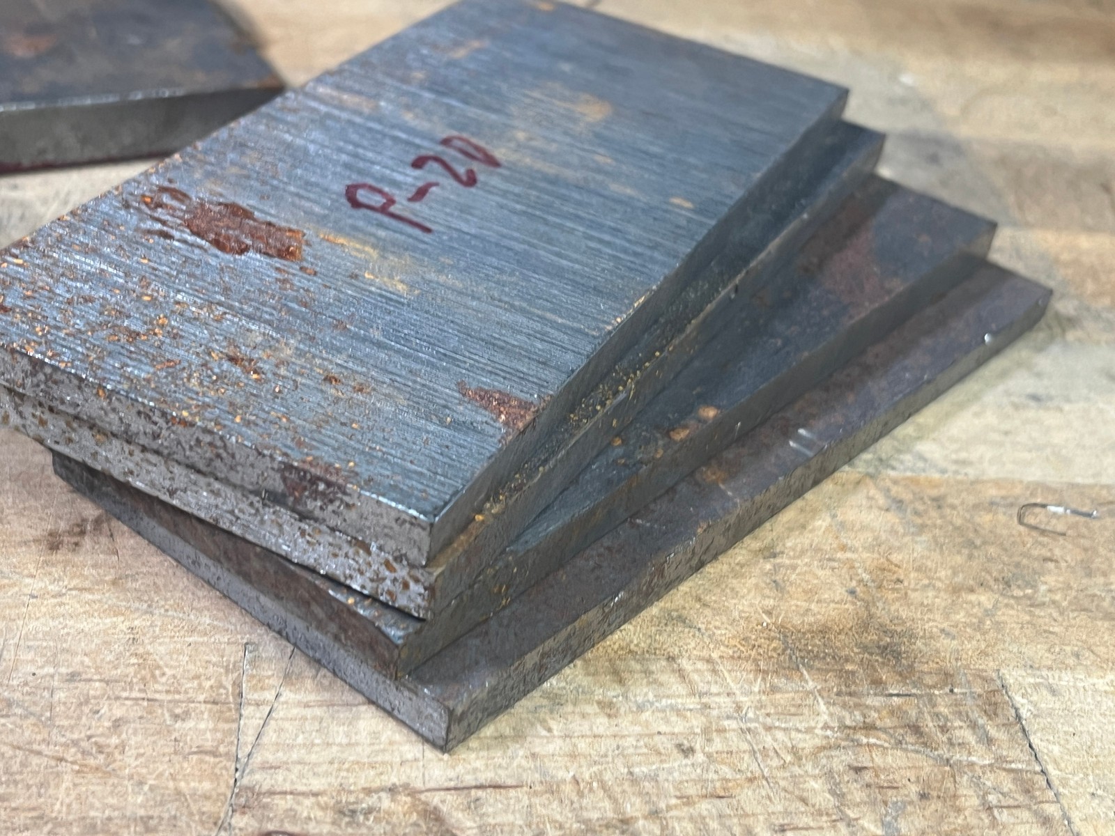 P20 Tool steel flat bar stock lot 7 3/4 x 4 15/16 x 9/16 / 6 3/4 x 3 1/8 x 1/4