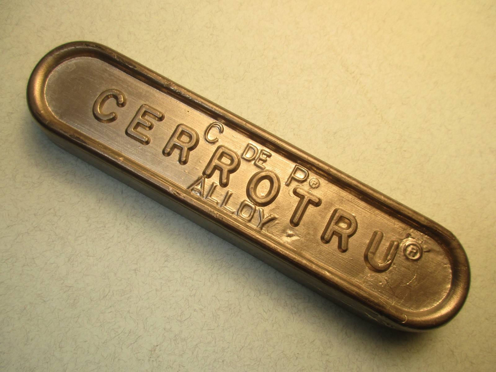 CerroTru 1 LB 5 oz Low Temp Big Metal Ingot Alloy Casting Machining Bi Sn