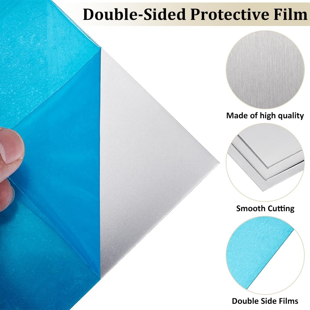 10pcs Square 6061 Aluminum Sheet 12x12cm Aluminum Plate with Double…