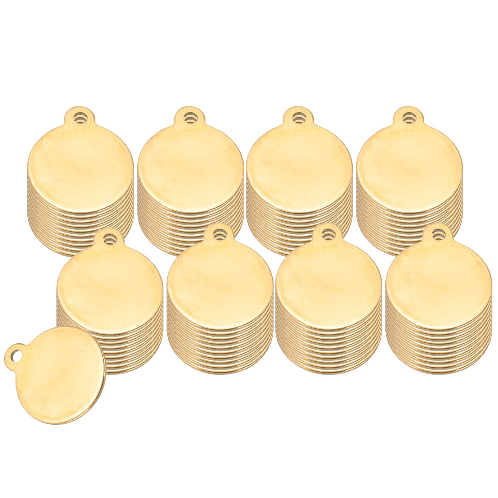 40 Pcs 1/2″ Round Metal Stamping Blanks Gold Tone Blank Tags for Jewelry Making