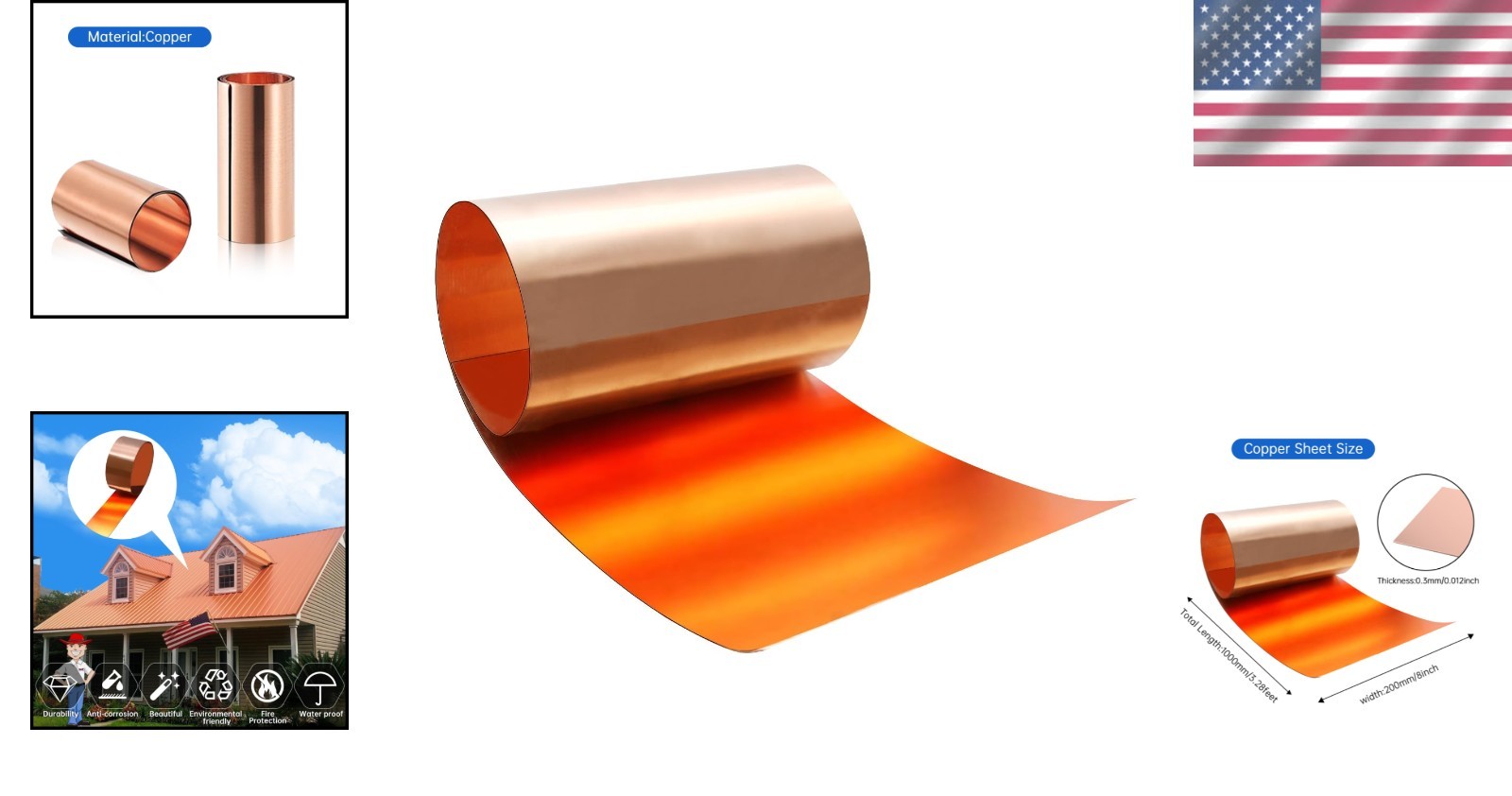Versatile Copper Roll – Roofing, DIY Projects, Crafts