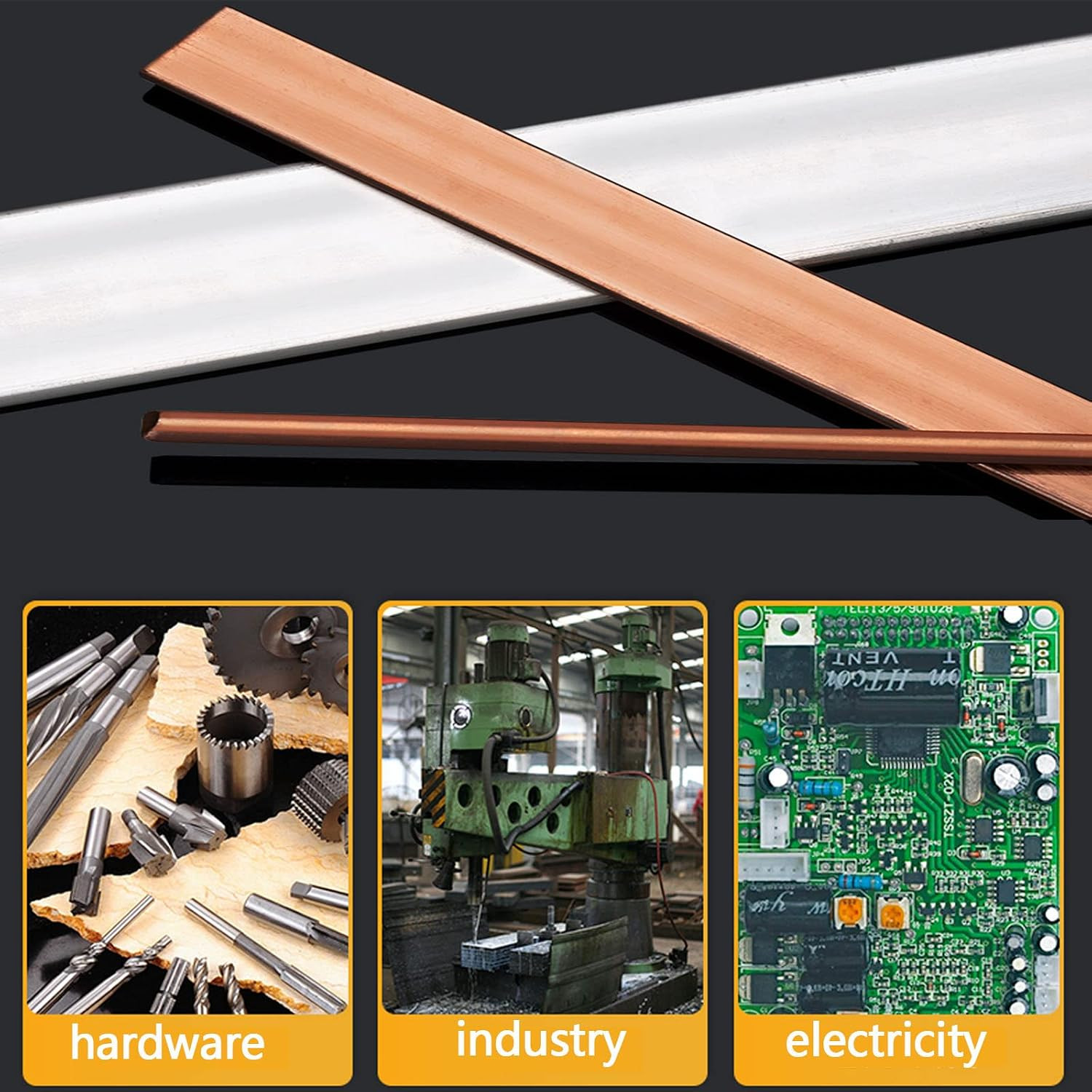 C110 Copper Flat Bar, 1/8″ Thickness X 1″ Width X 12″ Length Copper Flat Bar Sto