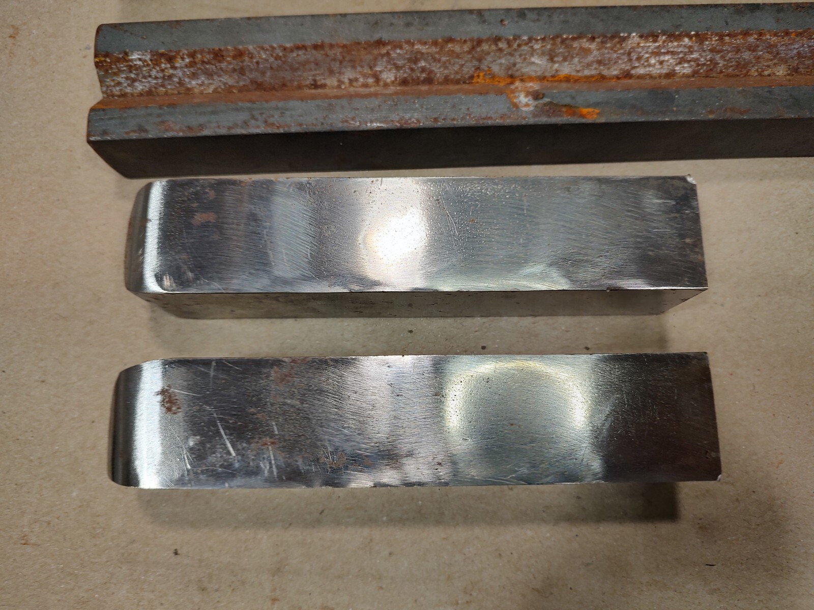 Lot Of 5, Steel Flat Bar, Square Bar Pieces