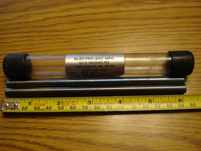 Lot of 2, Electro Arc .312 Dia, .185 ID X 6″ Polished Molybdenum Moly Electrode