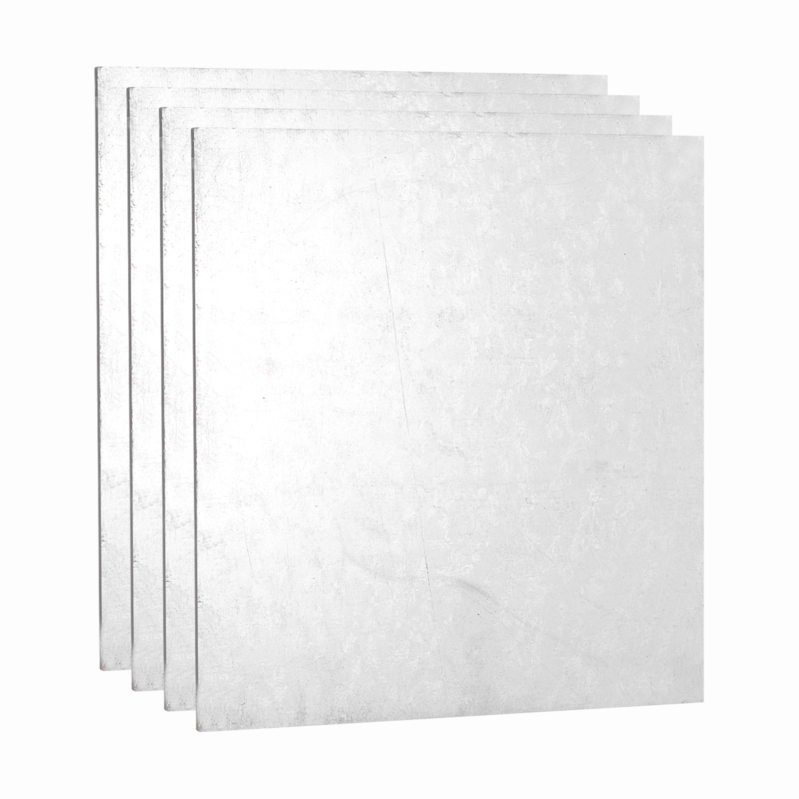 4Pcs 3/32″ Hot Rolled Steel Sheets 2″ x 2″ Steel Plate Base Silver)