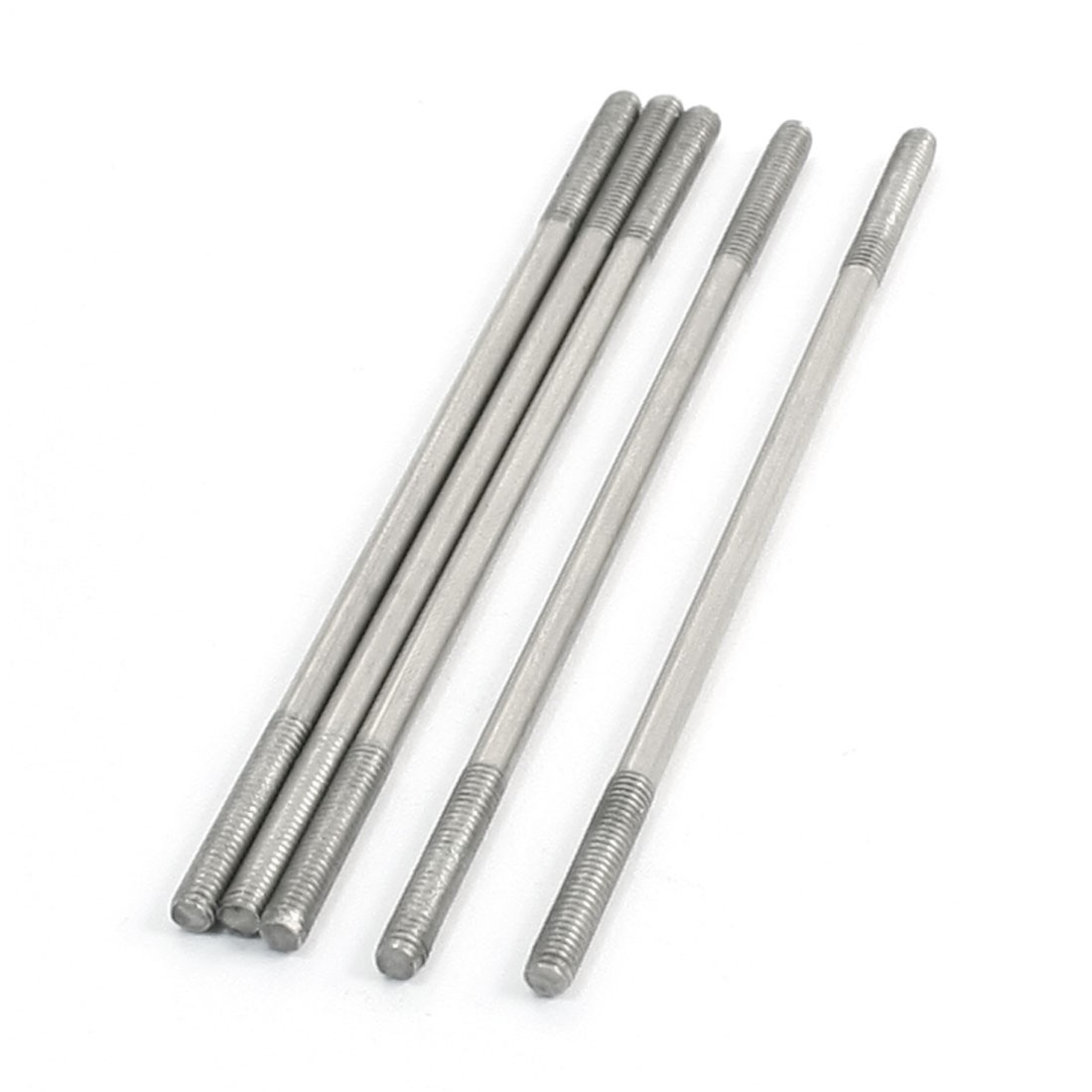 5PC 3mm Dia Thread 80mm Long Stainless Steel Tight Adjustable Pushrod