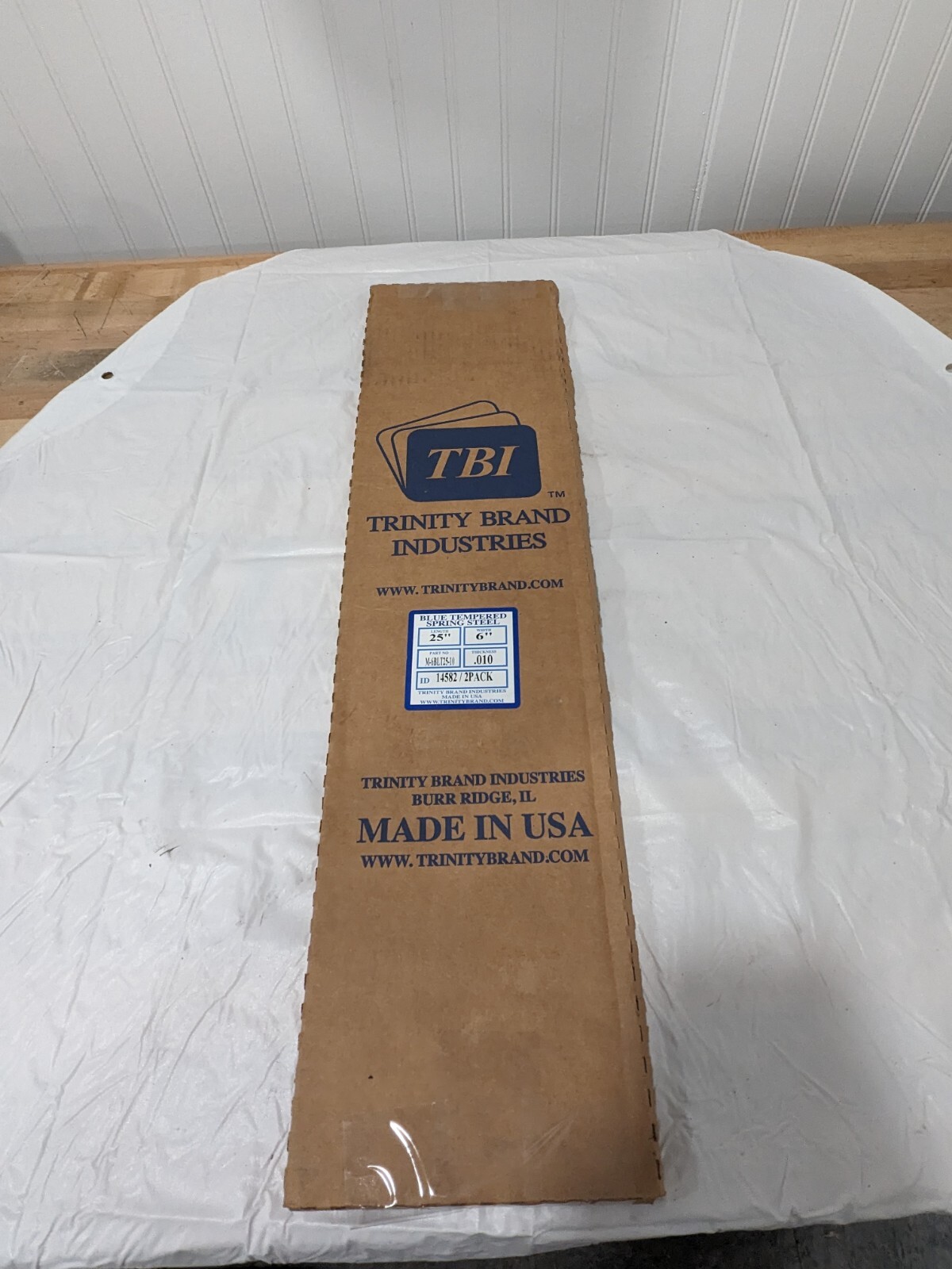TBI 6" Wide x 25" Long x 0.01" Thick, Spring Steel Sheet Qty 2 M-