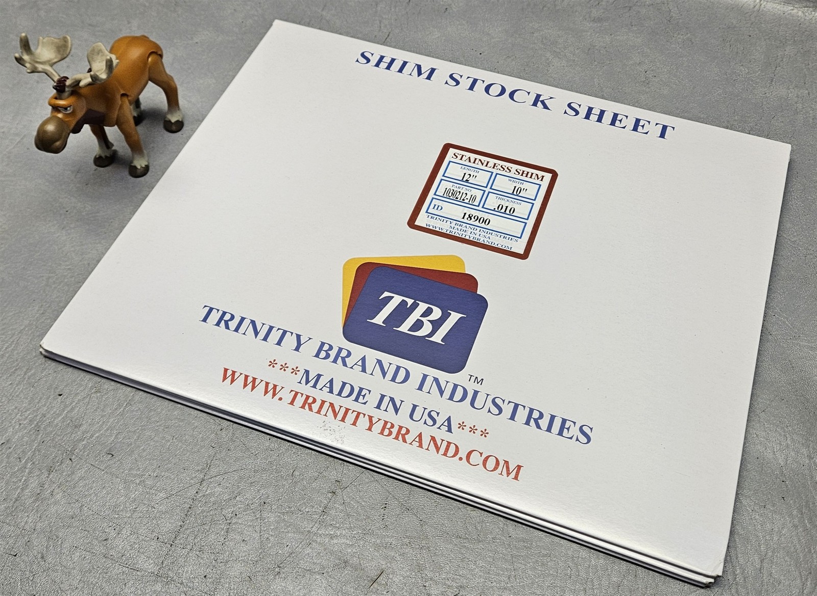 TBI 1030212-10 Full Hard Stainless Steel Shim Flat Sheet 10×12″ 302/304 Lot of 3