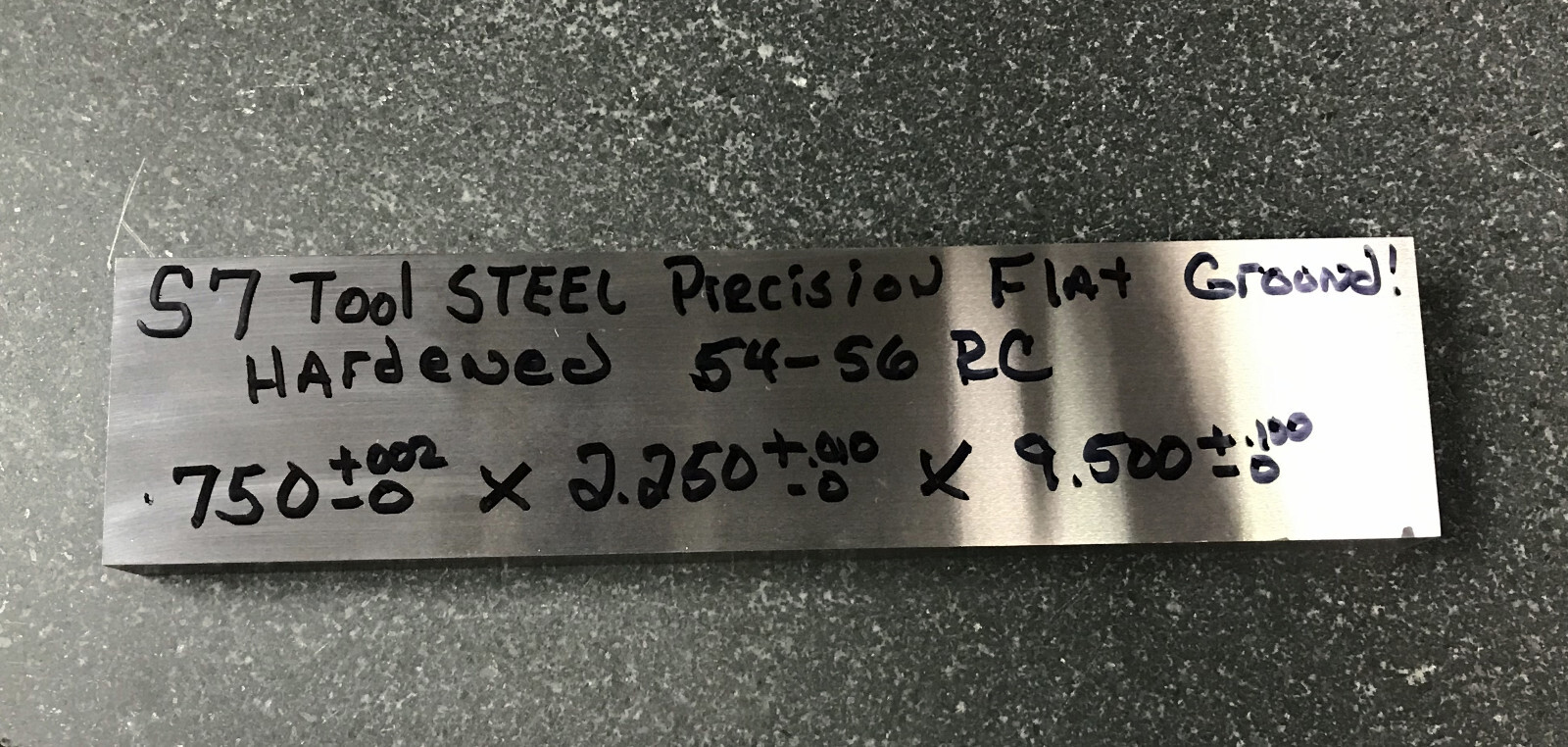 S7 TOOL STEEL 3/4″ HARDENED .750 X 2.250 X 9.50″ Insert Molding Flat Bar Stock