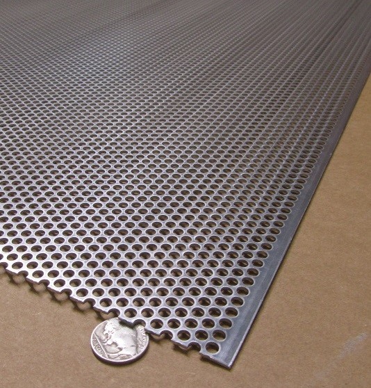 3003 Aluminum Perforated Sheet .063″ Thick x 36″ x 40″, .187″ Hole Dia.