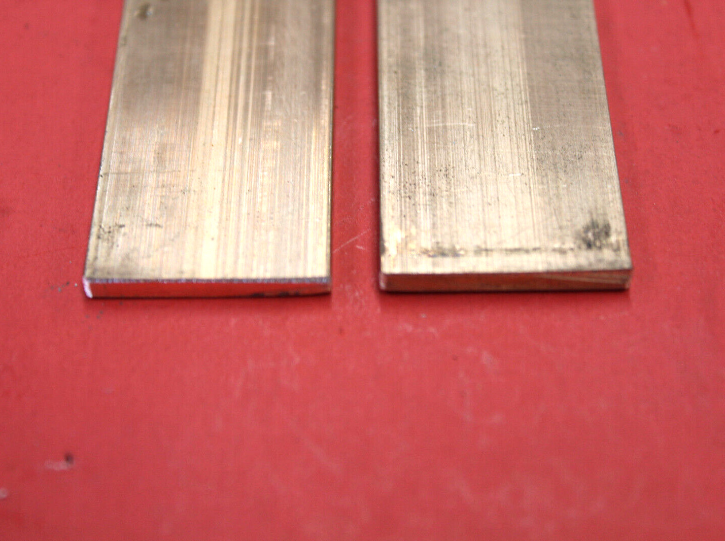2 Pieces 1/8″x 1″ C110 COPPER BAR 18″ long Solid Flat Mill Bus Bar Stock H02