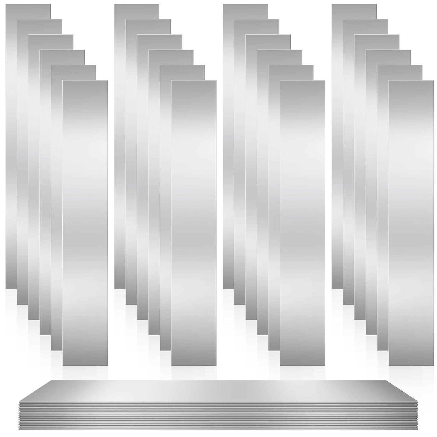 24 Pcs 304 Stainless Steel Strips Shim Stock Metal Shims 1″ Width X 6″