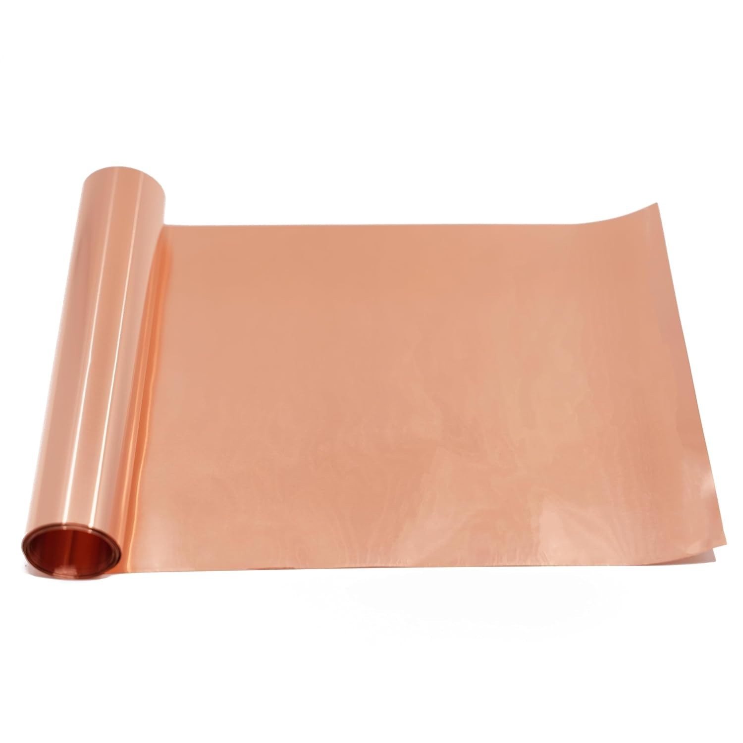 Copper Sheet Foil Roll 3000MM x 150MM x 0.08MMLxWxT，99.9% Pure Copper Flashin…